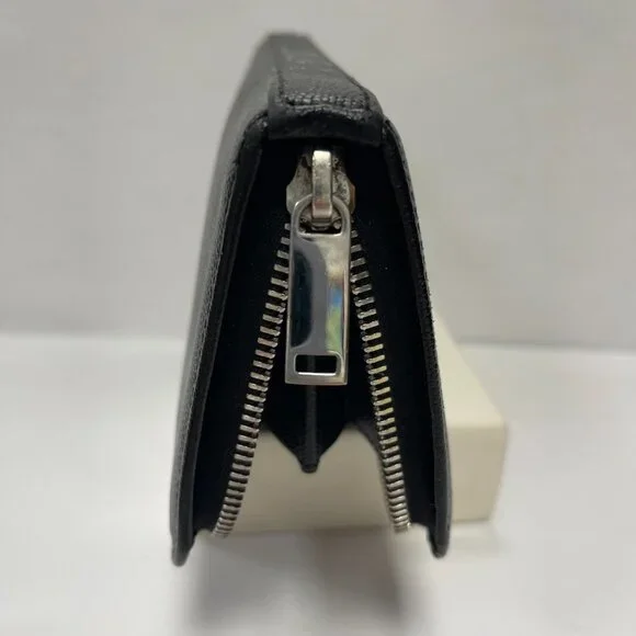 Saint Laurent 2021 Black Leather Continental Wallet - Preowned